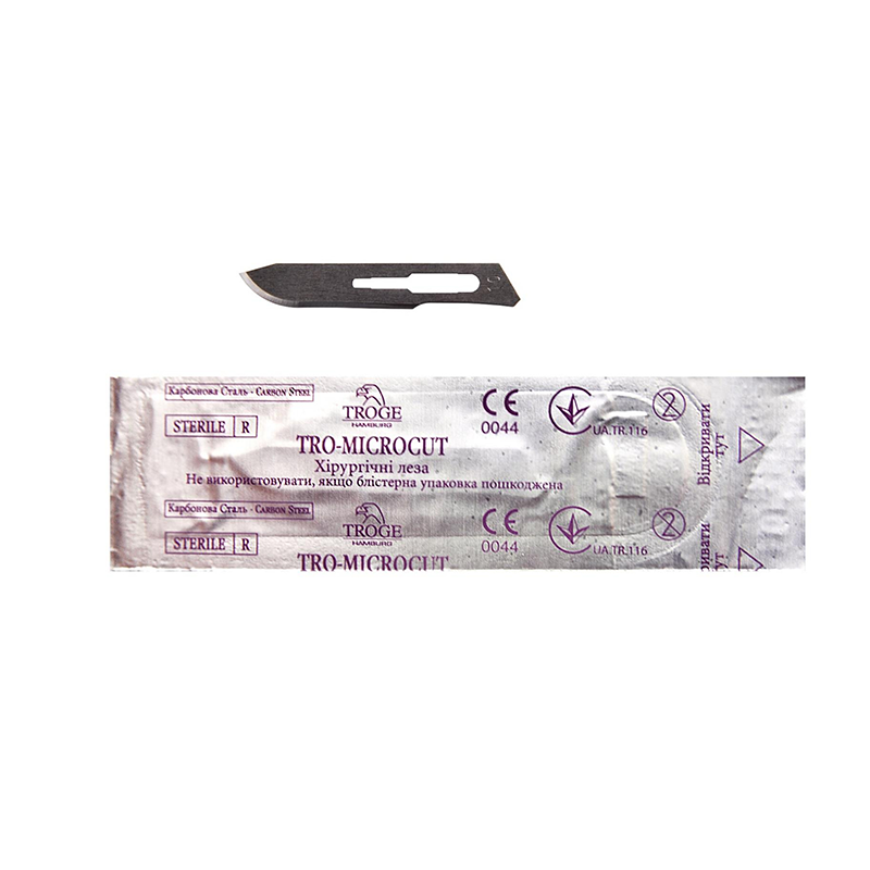 Хірургічні леза Троге, карбонова сталь, №15